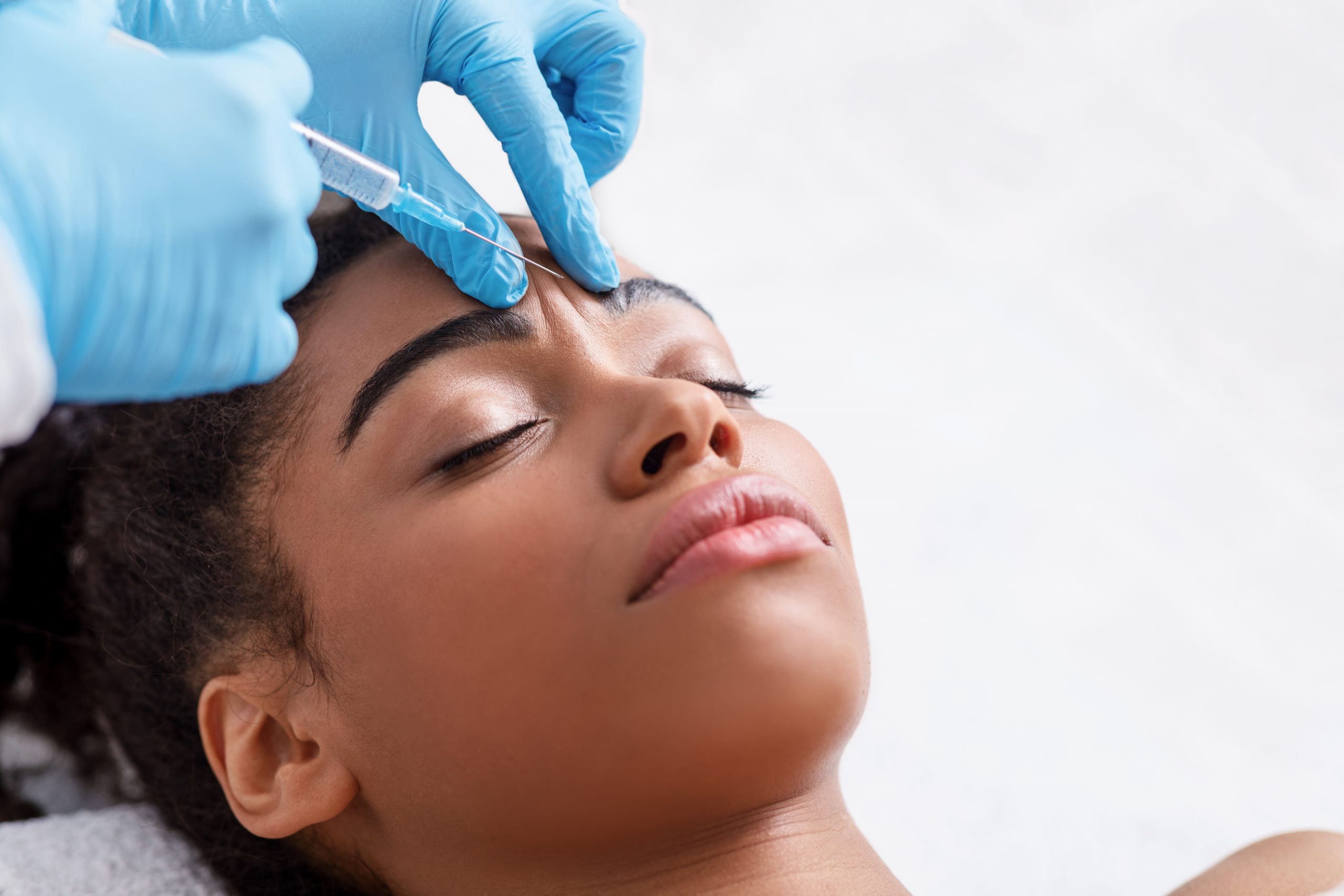 Woman having botox